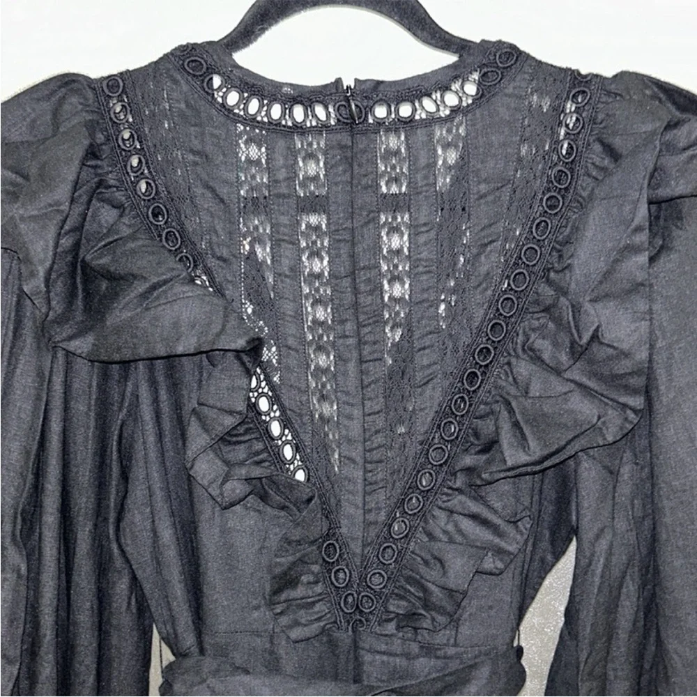 FARM Rio Lace Ruffle Jumpsuit - Picture 12 of 13